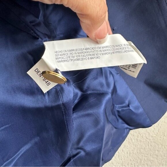 Zara Navy Blue Double-Breasted Blazer XS - Picture 7 of 9